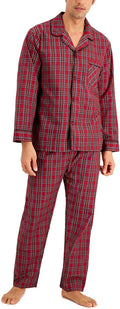Hanes Men's Long Sleeve Plain Weave Pajama Set - Fuller Cut Comfort