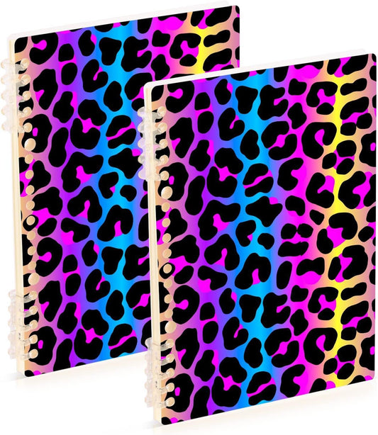 senya 2Pc Leopard Print Neon Notebooks | 60pg Study Journals