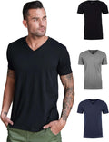 V Neck T Shirts for Men - Modern Fitted Vneck Undershirts S - 2XL