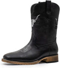 Cowboy Boots For Men Square Toe Western Boots - Comfortable Pull-On