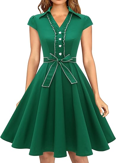 Wedtrend Women's 1950s Retro Rockabilly Dress for Vintage Style