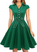 Wedtrend Women's 1950s Retro Swing Dress - Cotton Blend Elegance