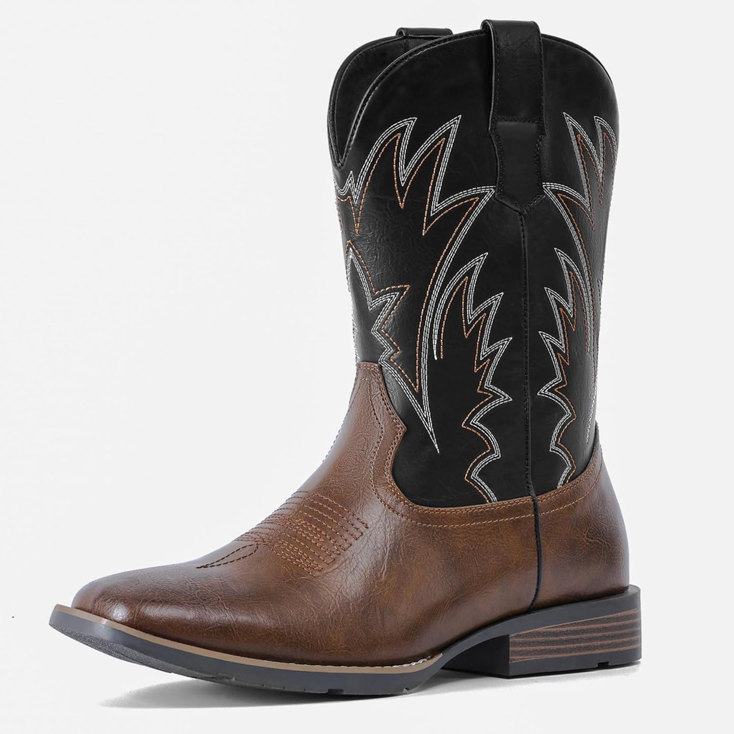 Durable Classic Cowboy Boots for Men with Square Toe Design