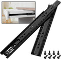 5 Pair Full Extension Ball Bearing Drawer Slides 24 in - Smooth 100 LB