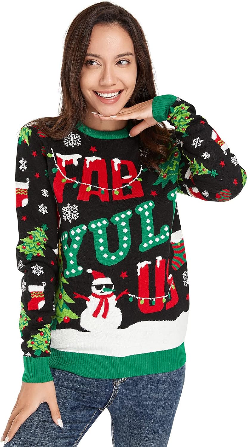 Ugly Christmas Sweater for Men and Women, Festive Hoodie