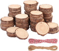 80 PCS 3.6-4 in Unfinished Wood Slices - Ready for DIY Ornaments