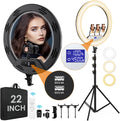 22in Large Ring Light with Stand - Bright 512 LED Dimmable Lighting