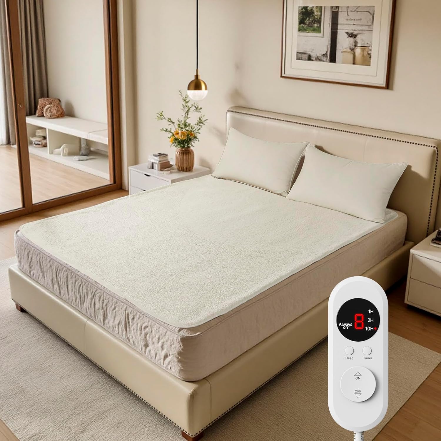 Heated Mattress Pad Twin Size with 8 Settings for Comfort