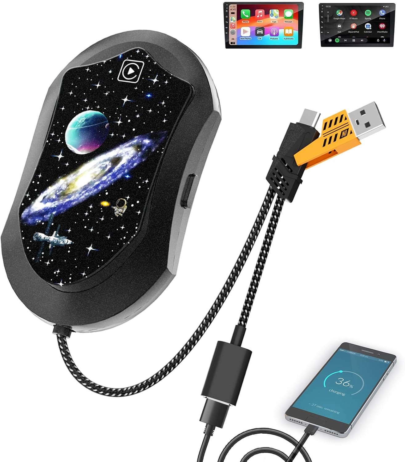 Wireless Carplay & Android Auto Adapter - Upgrade 3-in-1 Plug & Play!