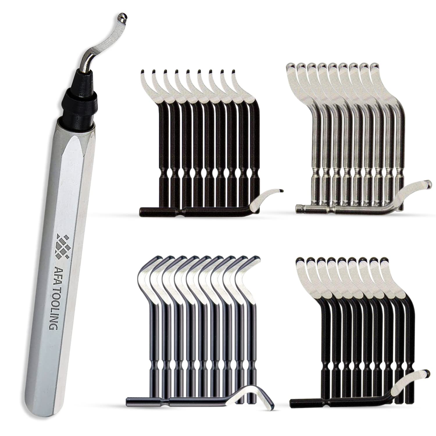 Deburring Tool with 41 High Speed Steel Blades for Precision