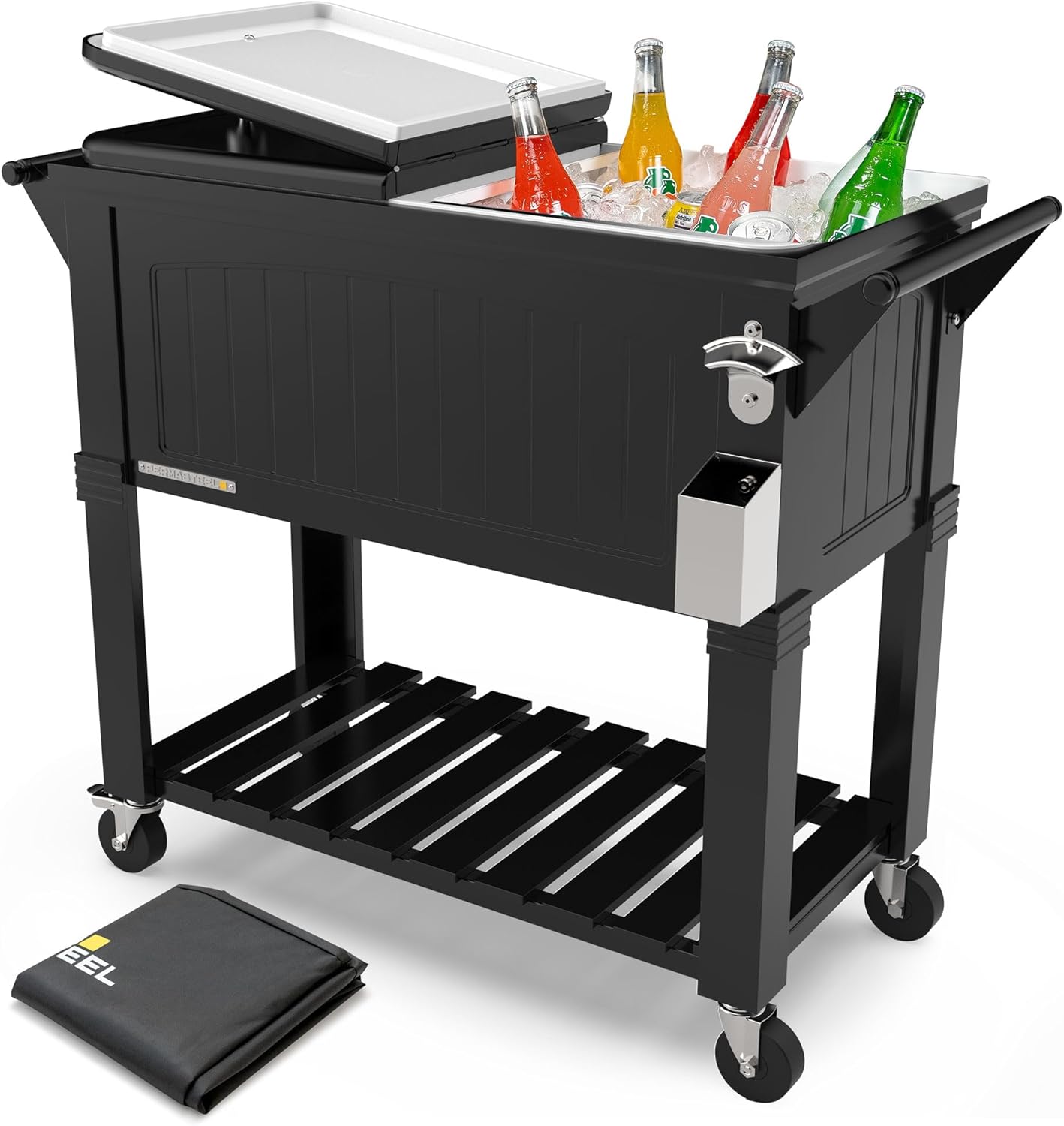 Permasteel 80-Qt Rolling Patio Cooler for Outdoor Entertaining