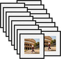Giftgarden 12x12 Picture Frame Black Set of 16 - Matted to 8x8