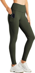Willit Women's Fleece Lined Leggings - Water Resistant Thermal Tights