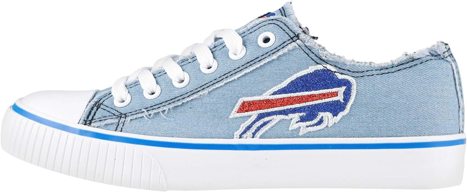 FOCO Women's NFL Denim Team Logo Low Top Canvas Sneakers