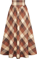 Victorian Plaid Maxi Skirt for Women by Scarlet Darkness