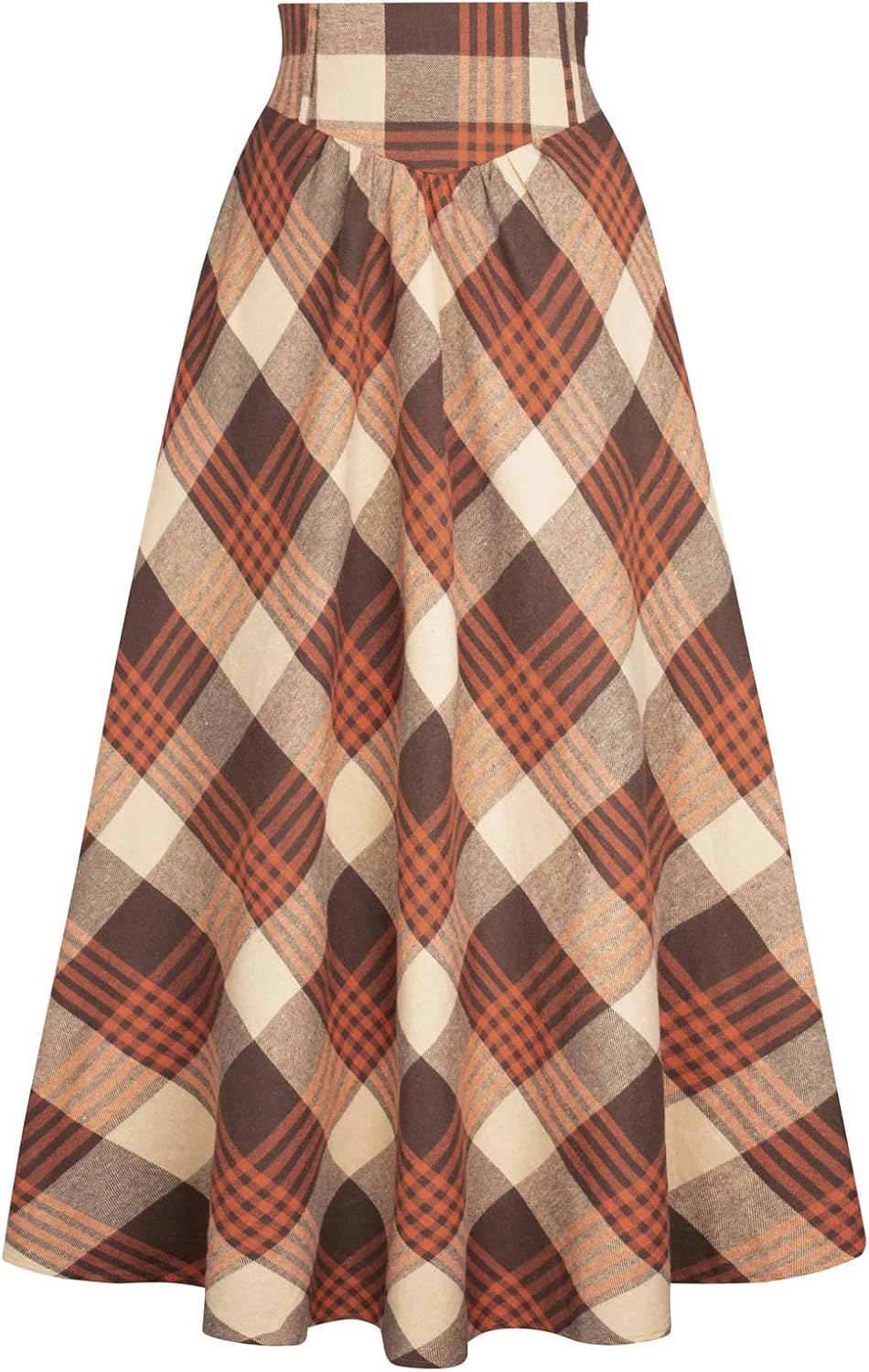 Victorian Plaid Maxi Skirt for Women by Scarlet Darkness