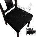 Waterproof Dining Chair Seat Covers (6 PCS, Rear-Covered) - Durable