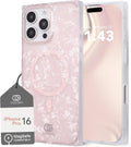 Pink Opalescent Rectangle iPhone 16 Pro Case Magsafe Compatible