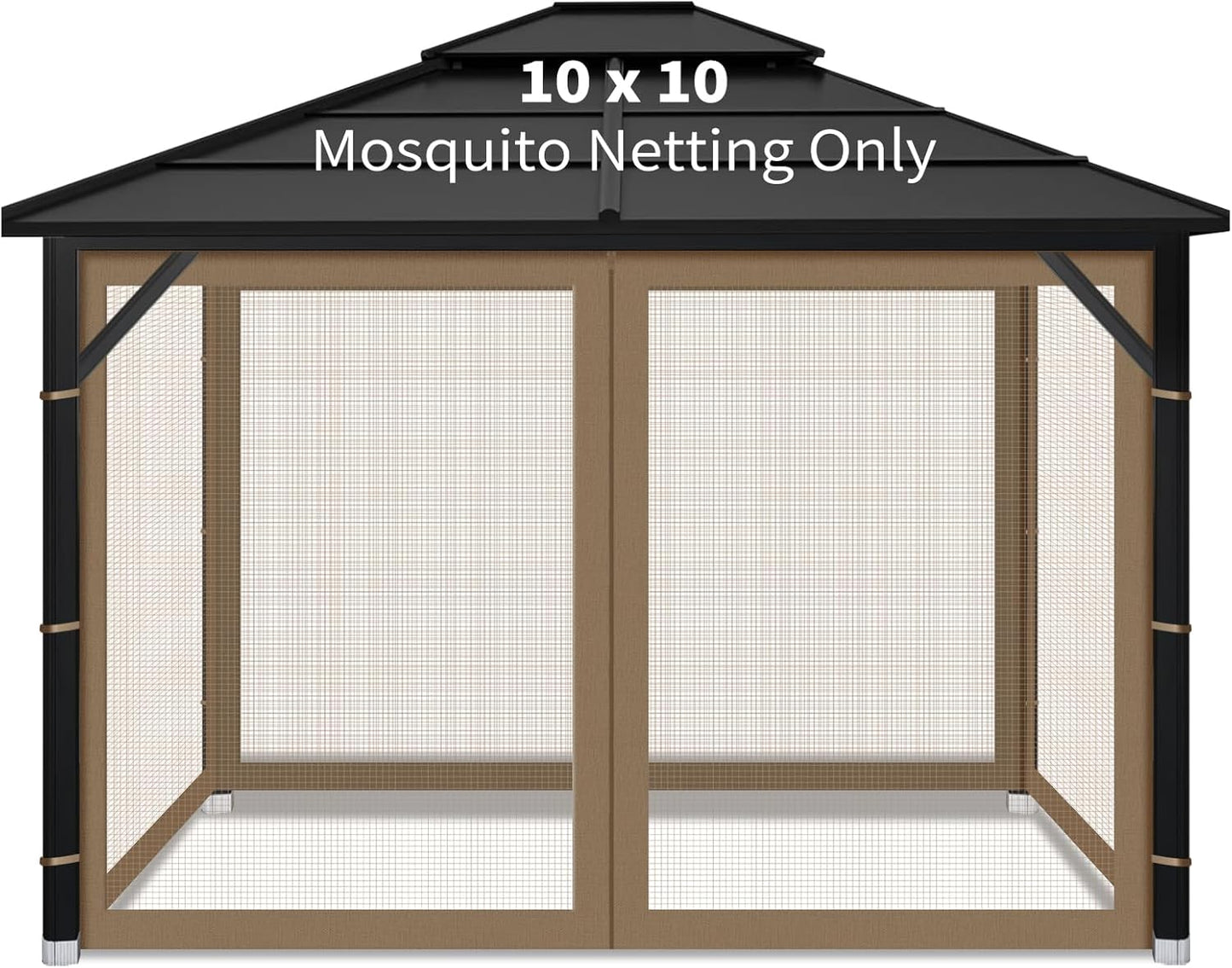 Universal Gazebo Replacement Mosquito Netting for Outdoor Use