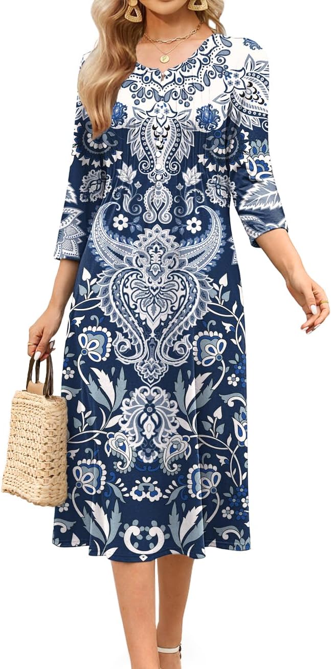 Soesdemo Long Sleeve Dress for Women with Pockets and Style