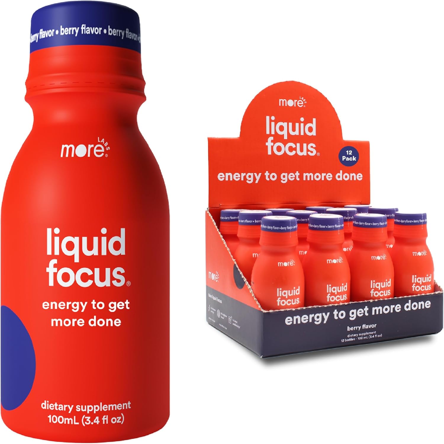 More Labs Liquid Focus Nootropic Smart Drink for Energy Boost