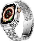 SUPLINK Stainless Steel Case with Bands Compatible with Apple Watch