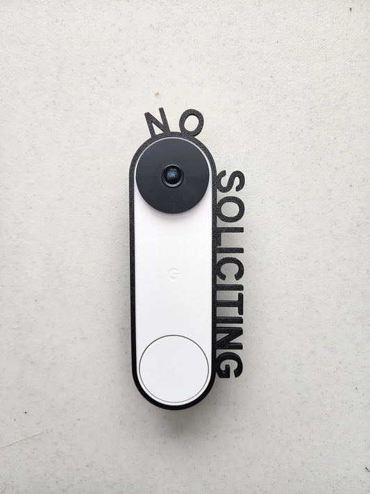 Custom No Soliciting Sign for Google Nest | Handmade Yard Decor