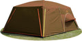 Extra Large 12 Person Cabin Tent with 2 Bay-Windows - Brown