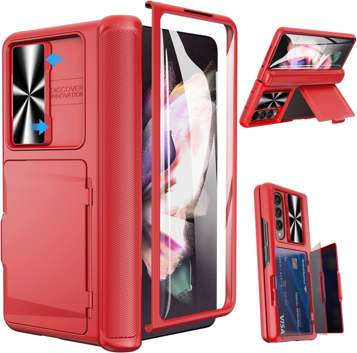 Samsung Galaxy Z Fold 3 Case with Credit Card Holder & Protection