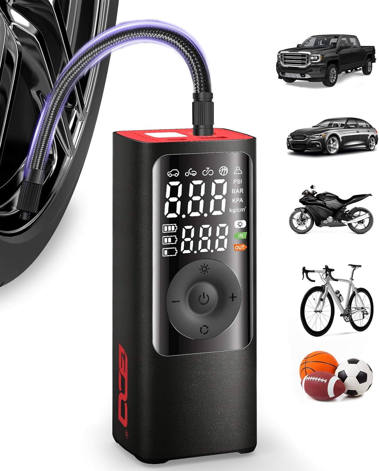 BDO Portable Air Compressor - Inflate 2.5X Faster!