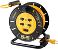 65 FT Extension Cord Reel with 4 Outlets & USB - Portable Power