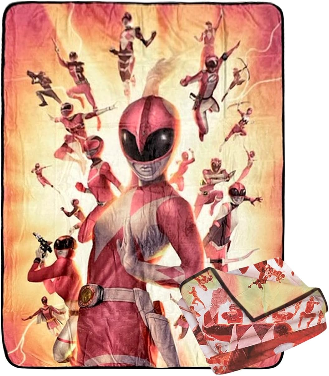 Pink Ranger Soft Fleece Throw Blanket | Cozy Comfort for All Ages