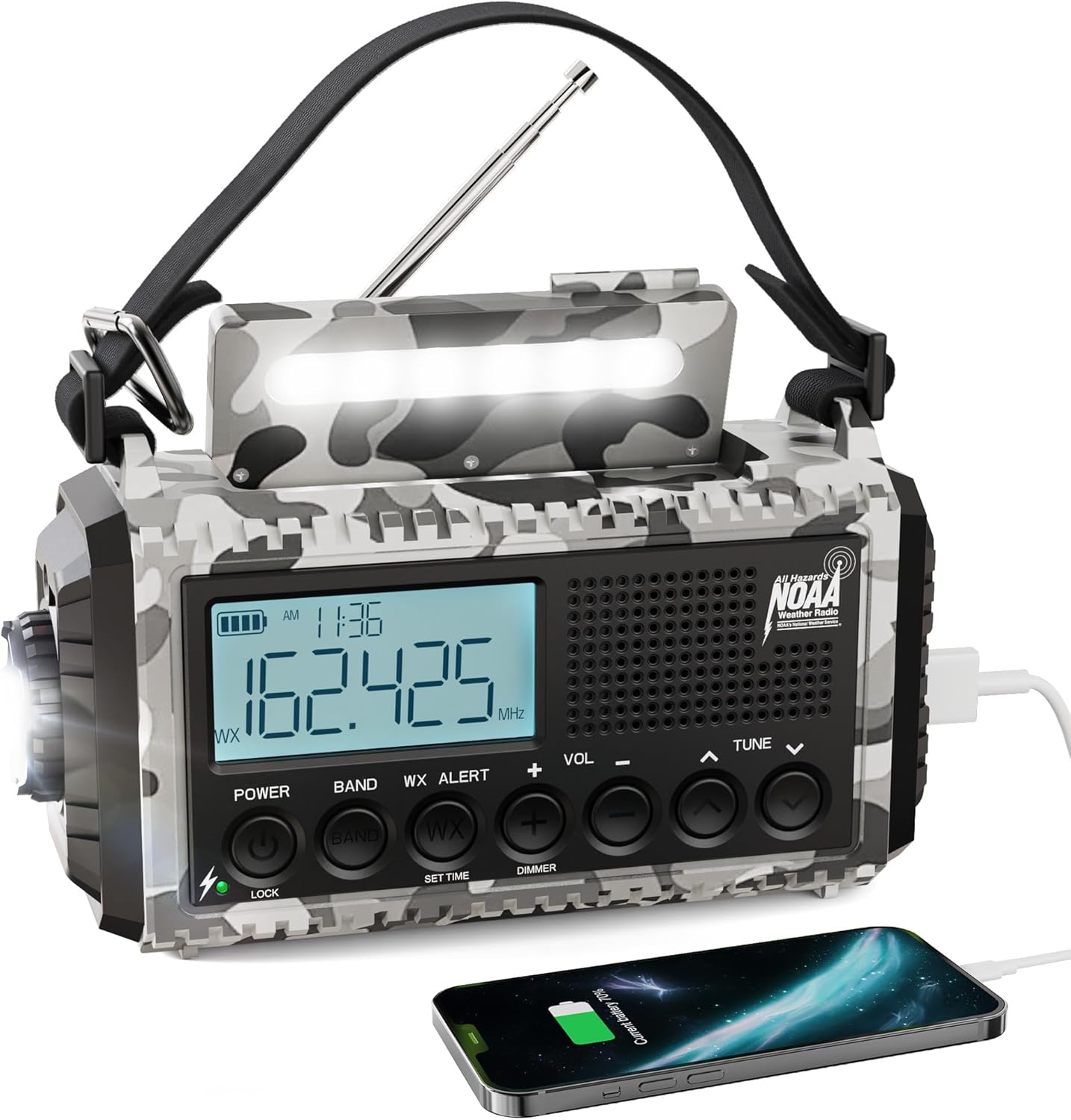 Raynic Solar Radio with 12000mAh Battery for Emergencies