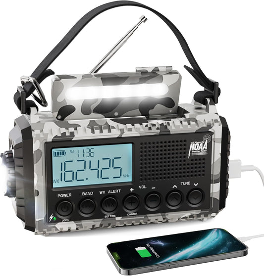 Raynic Solar Radio with 12000mAh Battery for Emergencies