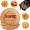 Air Fryer Disposable Paper Liners 100 PCS - Oil-proof Non-stick Round