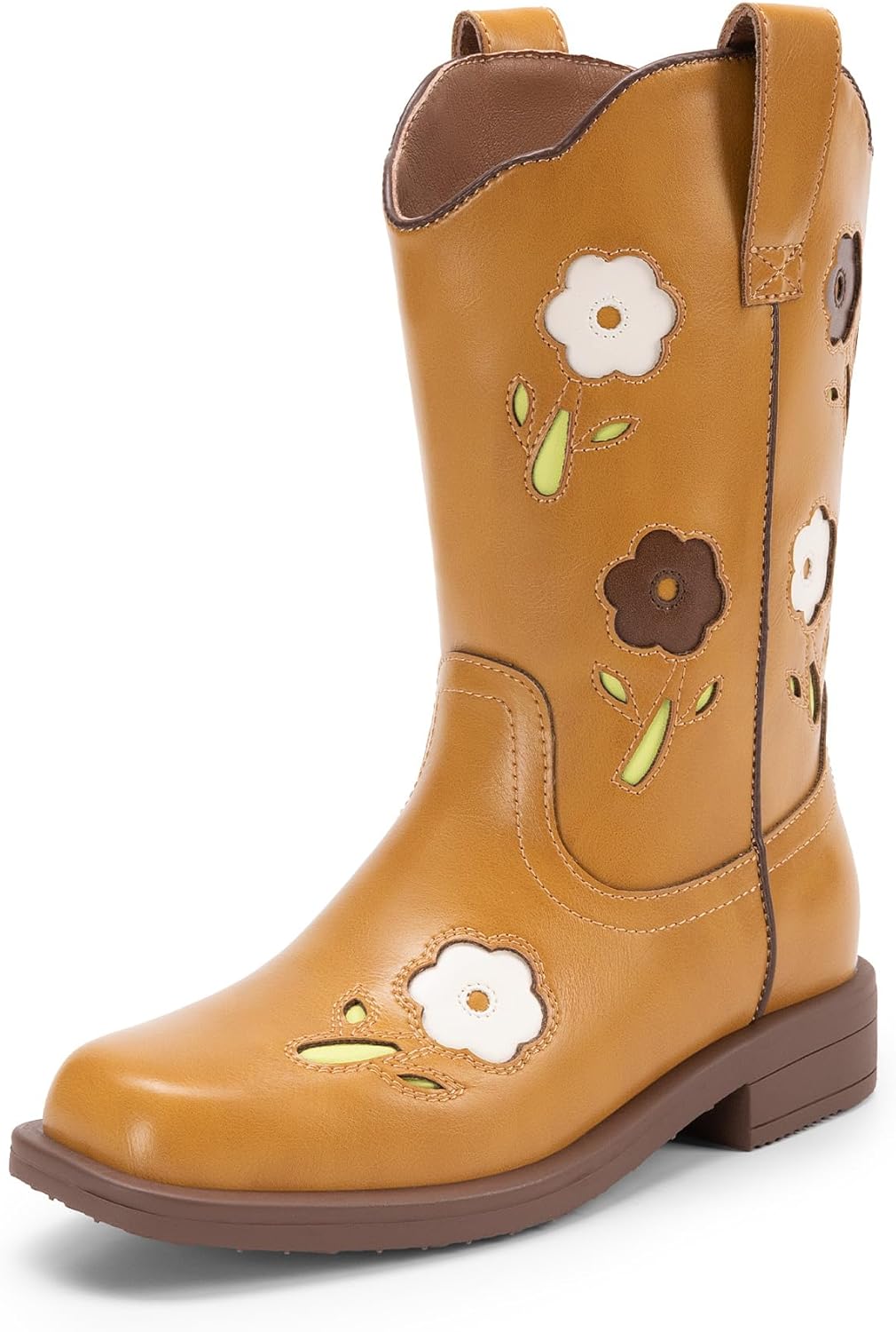 DREAM PAIRS Girls Cowgirl Boots for Kids - Stylish Comfort