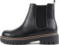 Women Lug Sole Low Heel Chelsea Bootie - Fashionable Platform Look