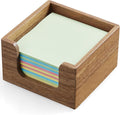 Acacia Wood Sticky Note Holder - Compact Post It Dispenser