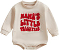 Eadrioss Valentines Romper - Cozy Crew Neck Love Letter Print