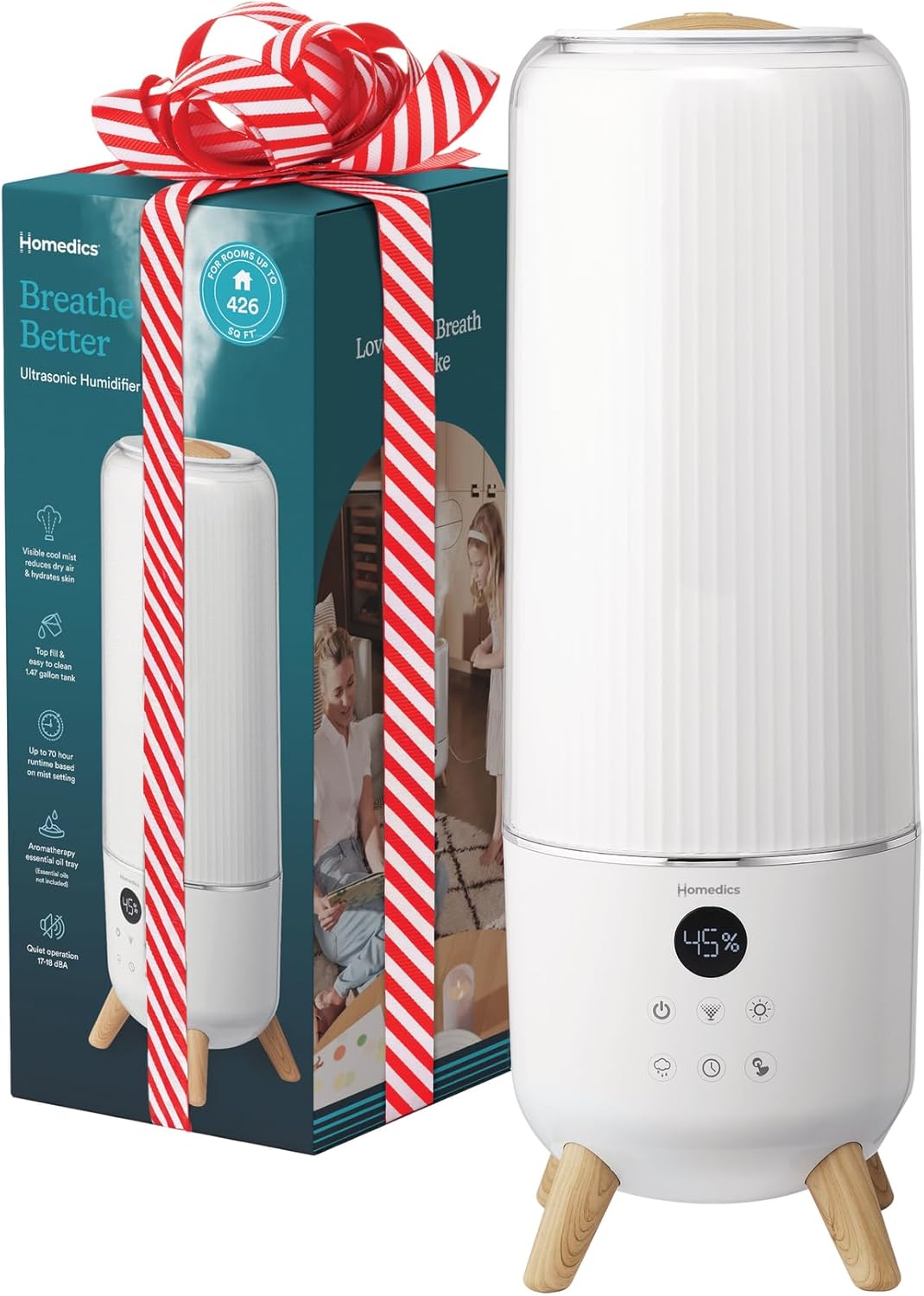Homedics Ultrasonic Humidifier for Large Rooms and Bedrooms