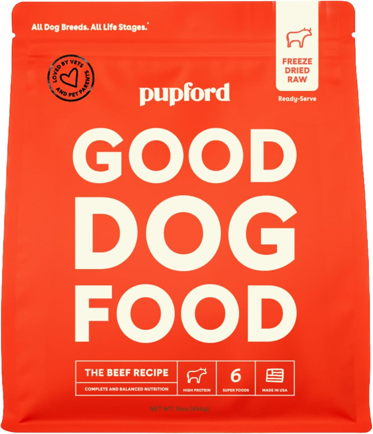 Pupford Good Dog Food Freeze-Dried Raw High-Protein Nutrition