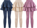 Girls School Uniform Pants Leggings with Skirt Combo - 3