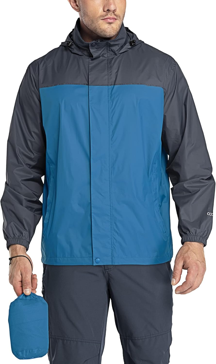Packable Rain Jacket for Men - Lightweight Waterproof Shell