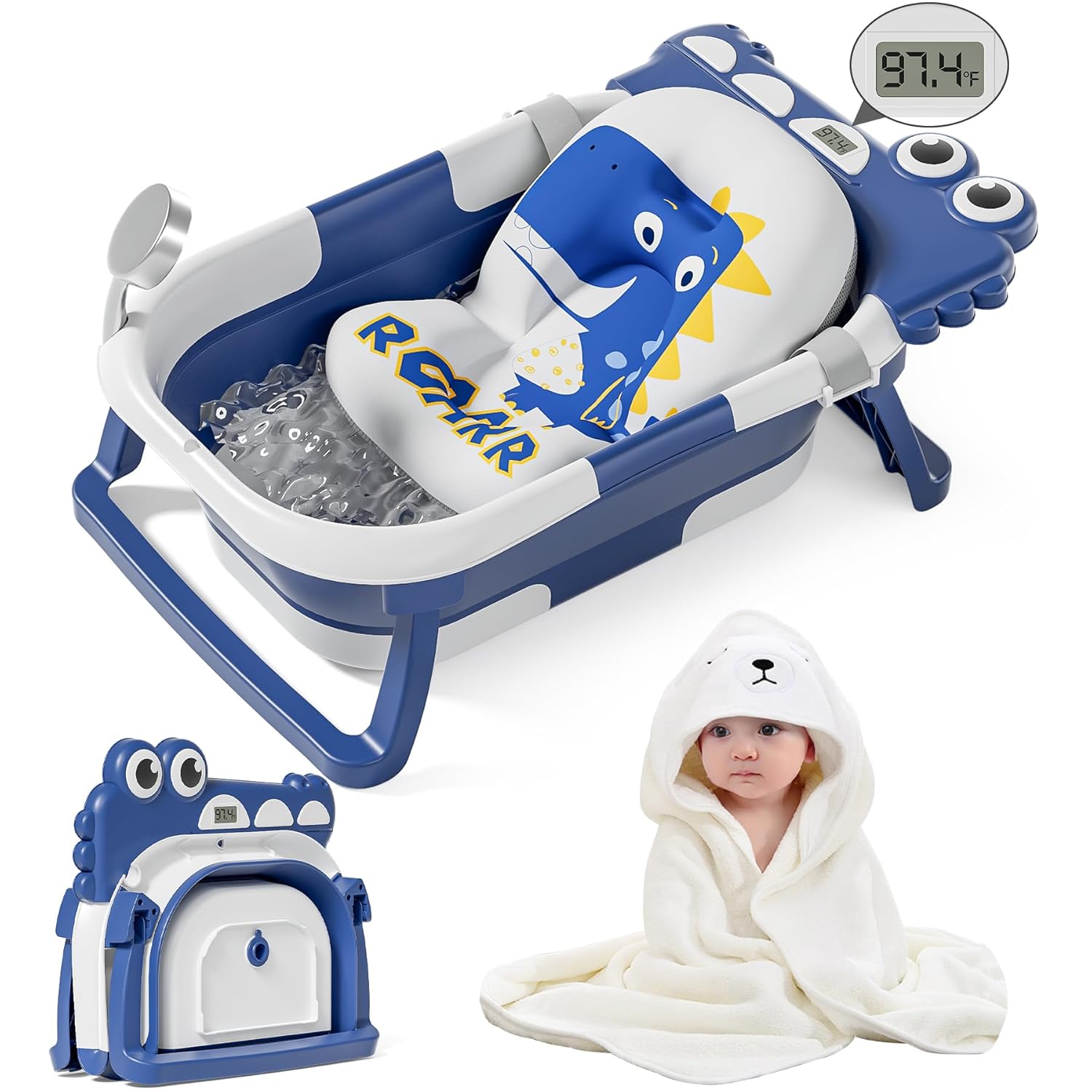 Collapsible Baby Bathtub Set: Comfort & Convenience