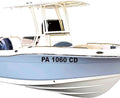 Custom Boat Registration Numbers & Letters (Two Decals) - Marine Vinyl
