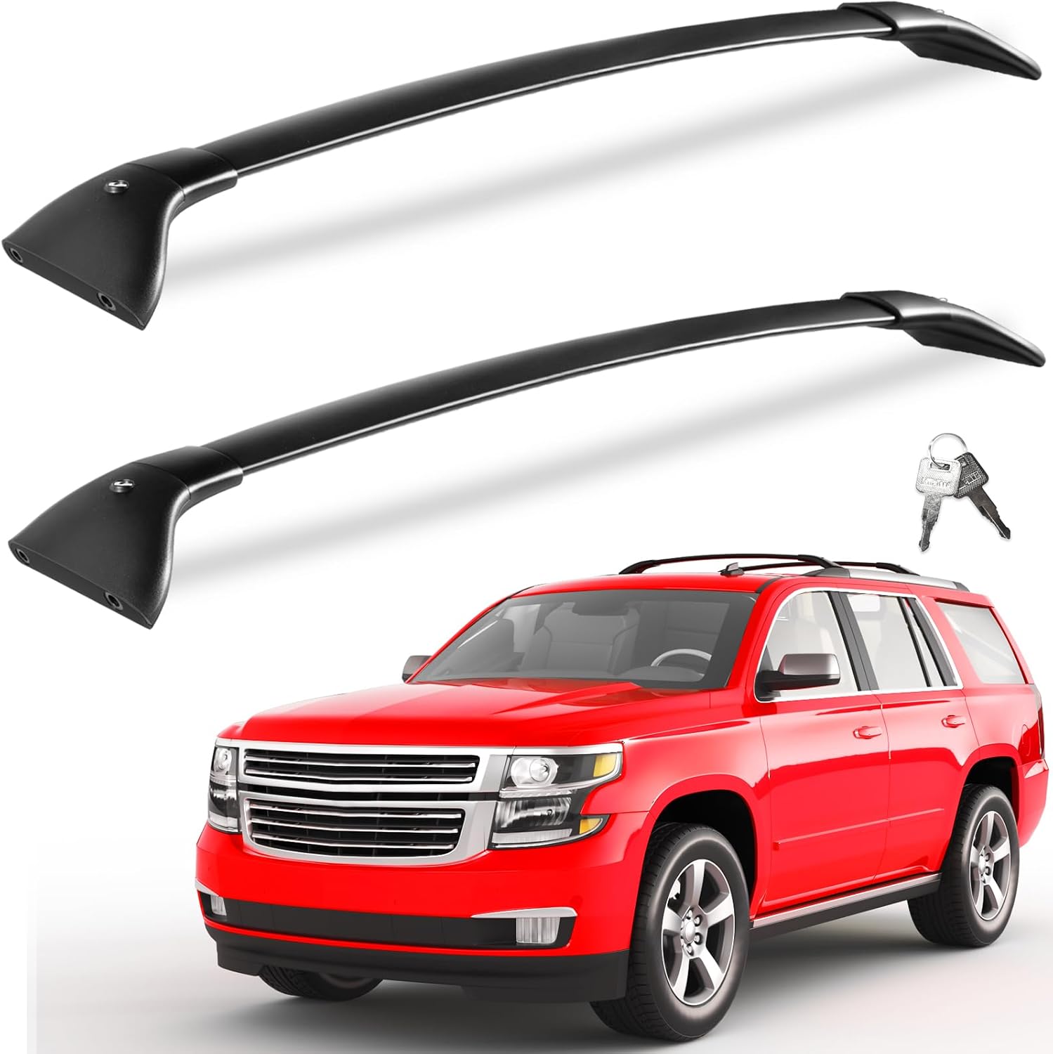 KINGGERI Lockable Roof Rack Cross Bars for Chevy Tahoe & Suburban