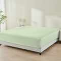 100% Rayon from Bamboo Cooling Fitted Sheet Queen Size - Soft, Stays