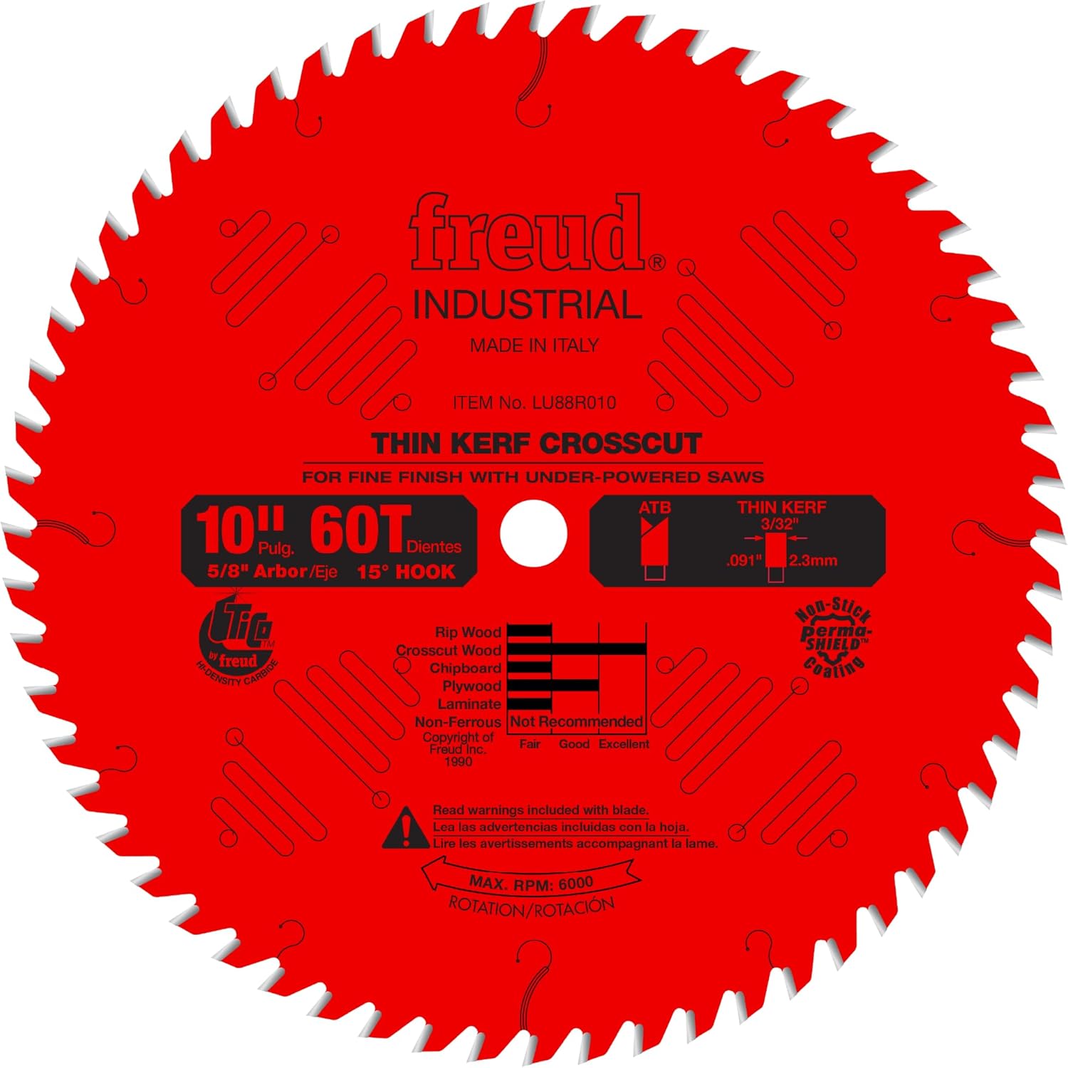 Freud LU88R010 10 in Thin Kerf Fine Finish Crosscut Blade Review