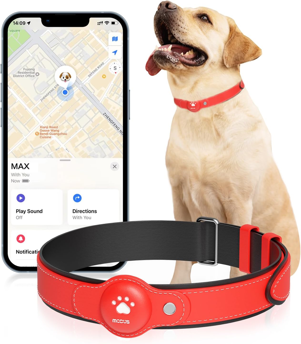 MODUS GPS Tracker for Dogs: Real-time Location Smart Collar