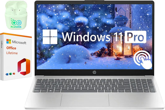 HP 15.6 Touchscreen Laptop, 32GB RAM 1TB SSD, Intel Core i5, Windows 11 Pro - Includes Microsoft Office & PLUSERA Earphones